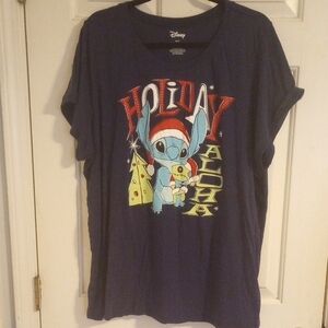 Torrid Navy and Red Holiday Tee